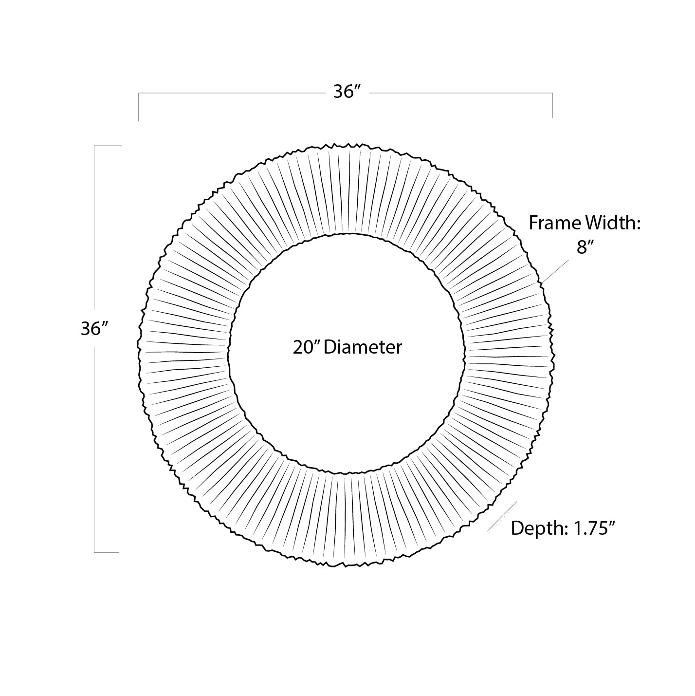 Slate Mirror Round (Natural)
