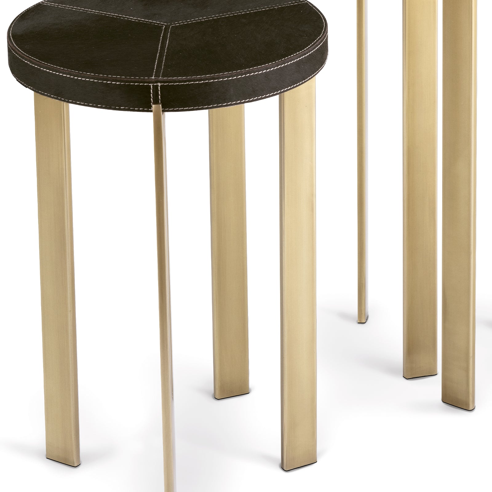 Andres Hair on Hide Mixer Table Set (Brass)