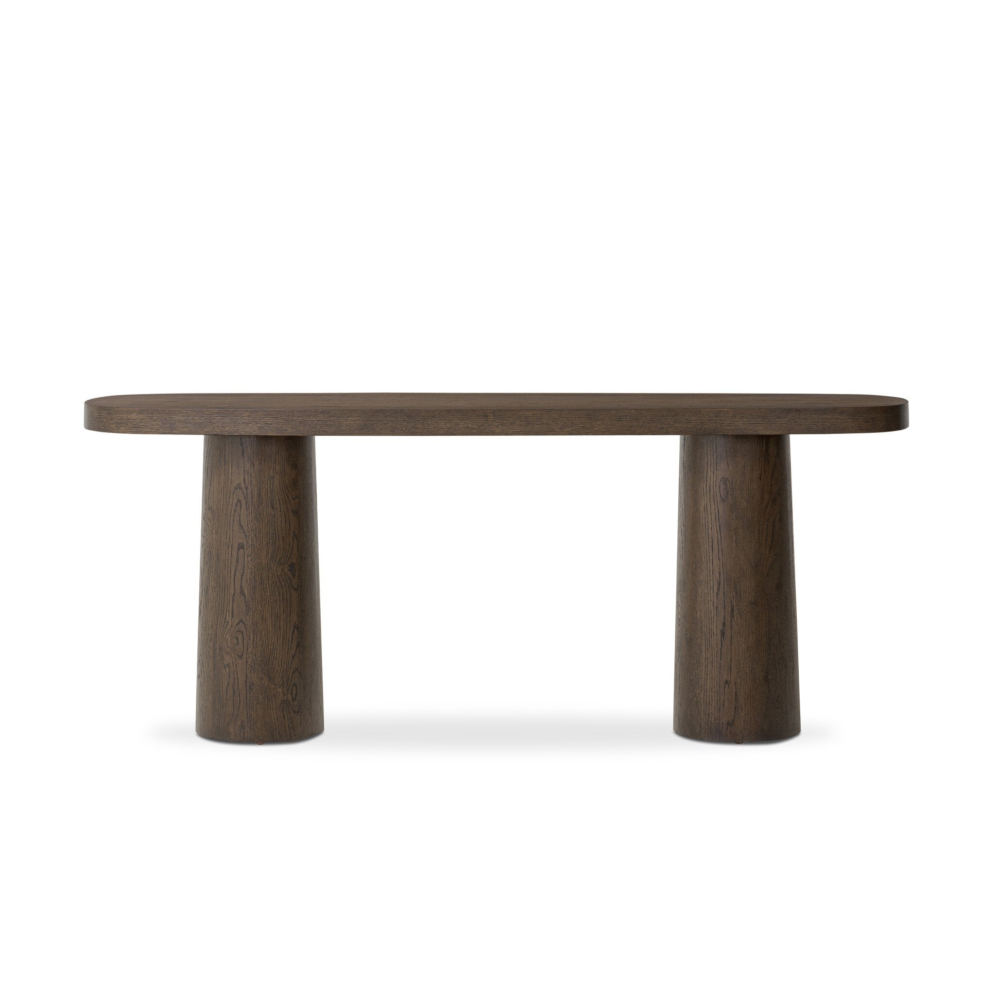Valen Console Table - Rustic Brown Oak Veneer