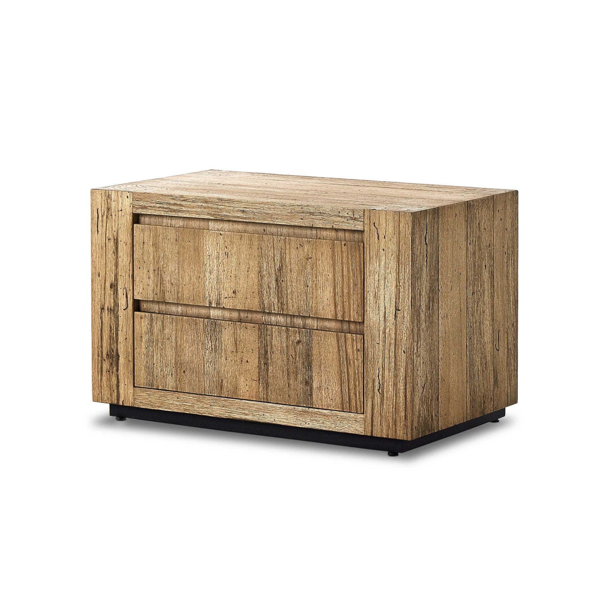Abaso Nightstand - Rustic Wormwood Oak