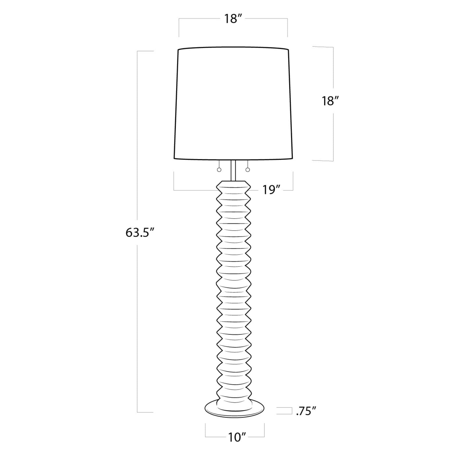 Accordion Floor Lamp (Ebony)