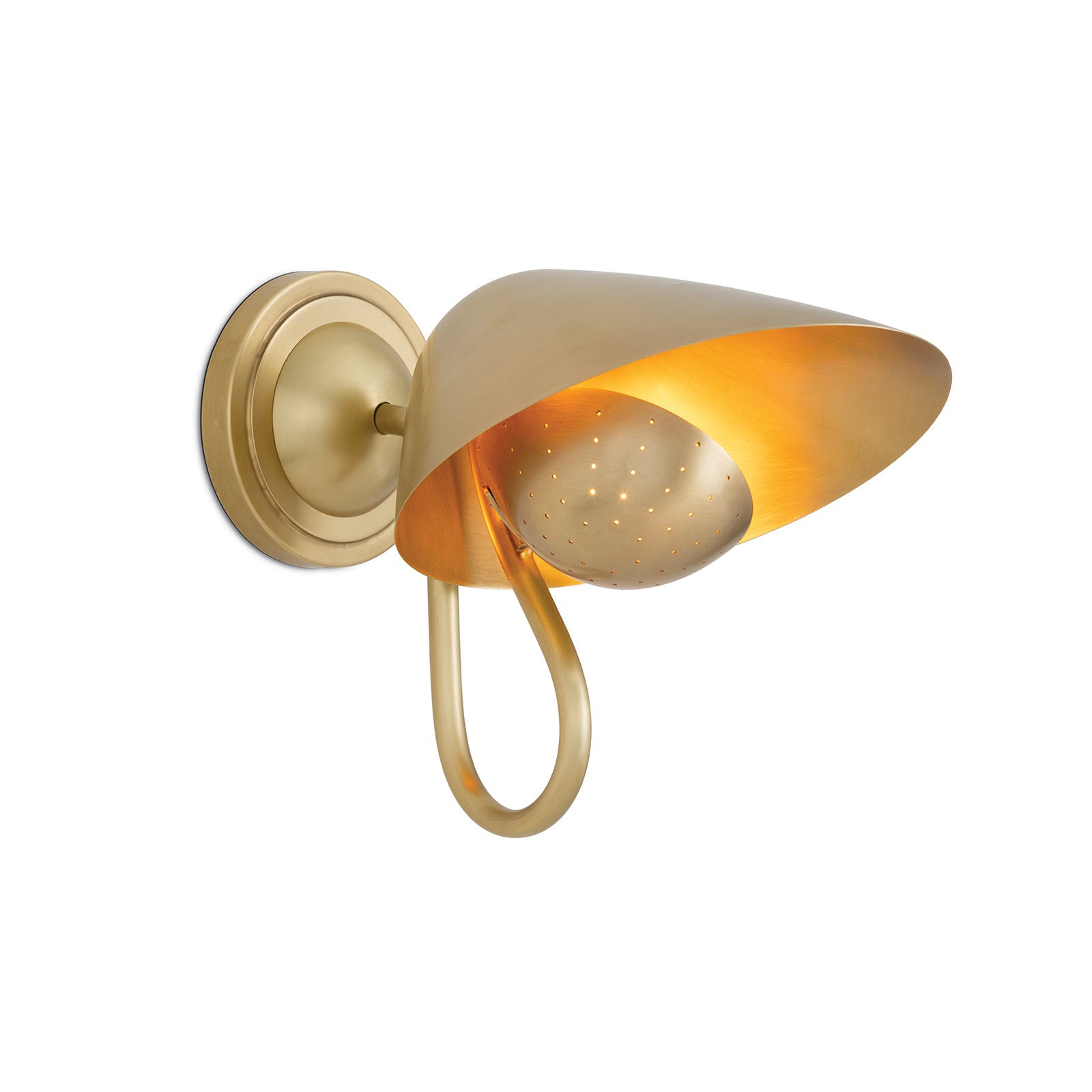 Keaton Sconce Single (Natural Brass)