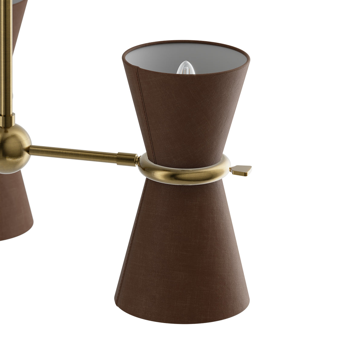 Gable Pendant (Antique Natural Brass with Russet Shade)