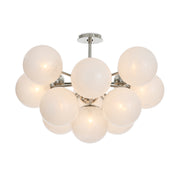 Shine Flush Mount (Polished Nickel with Swirl Glass)