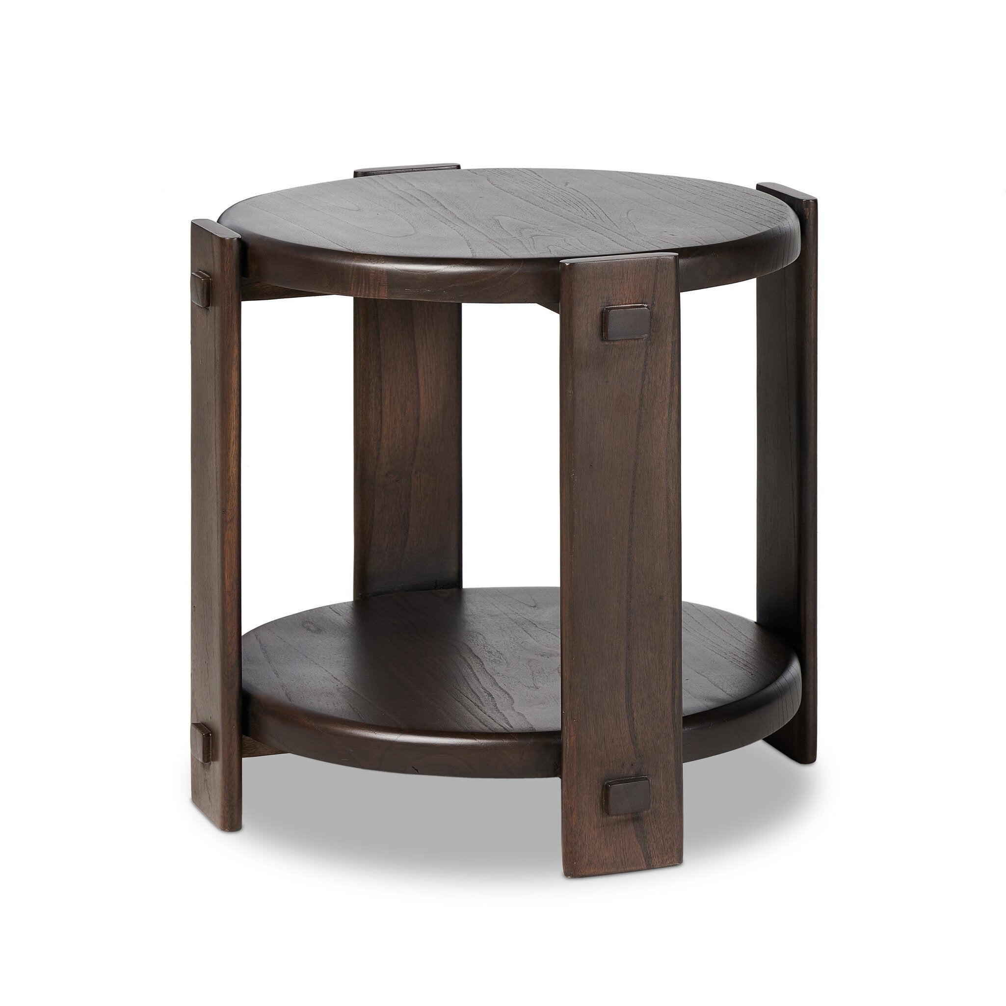 Two Tier End Table - Matte Brown Neem