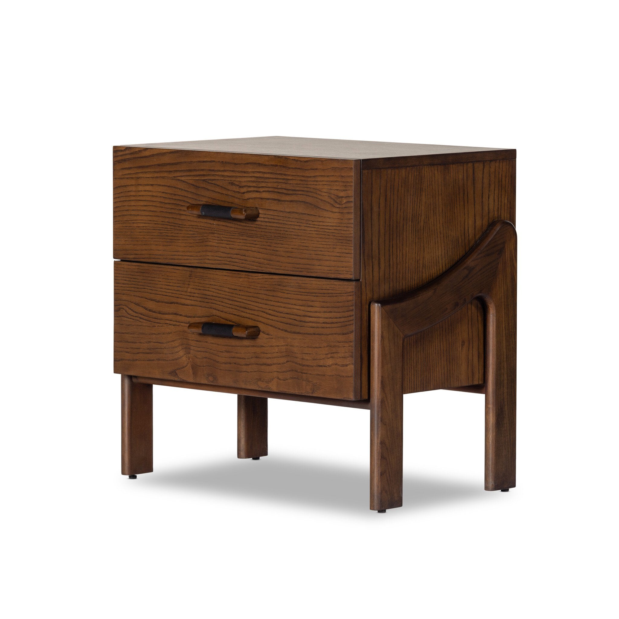 Halston Nightstand - Terra Brown Ash Veneer