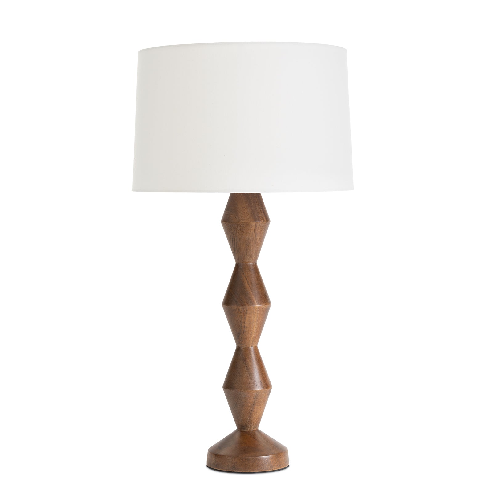 Crew Walnut Buffet Lamp (Natural Linen Shade)