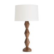 Crew Walnut Buffet Lamp (Natural Linen Shade)