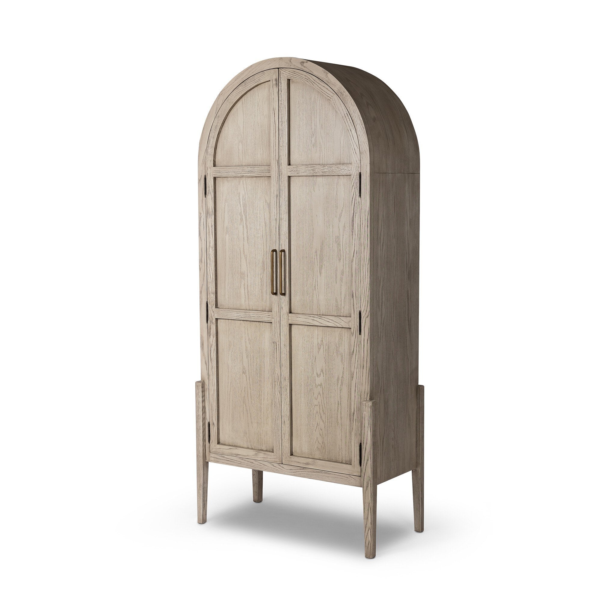 Tolle Panel Door Cabinet - Rustic White Veneer
