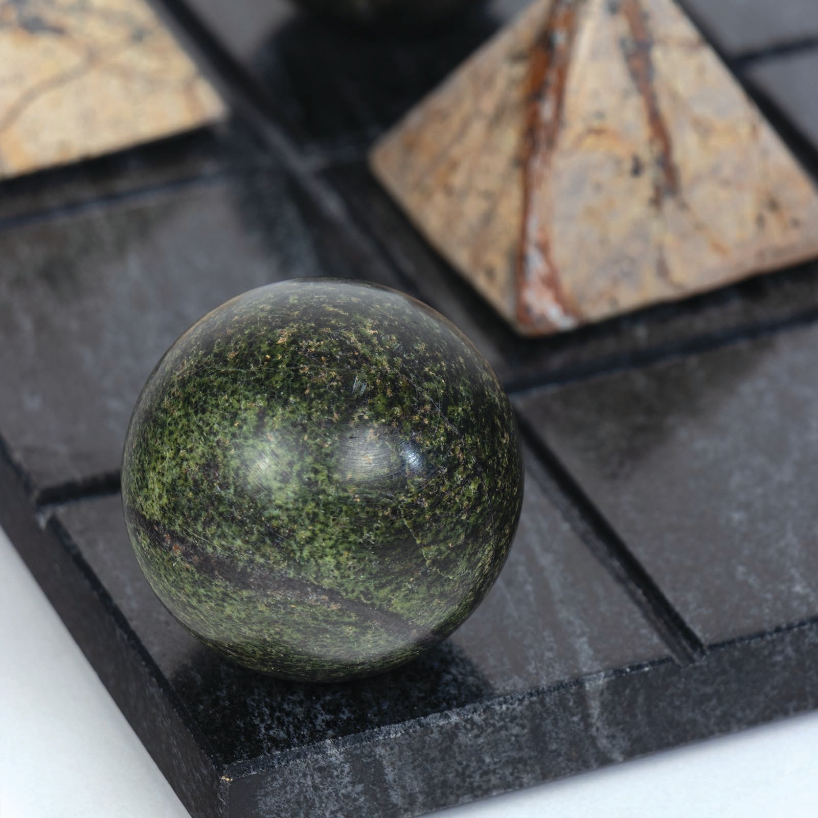 Tic Tac Toe Marble Board (Black)