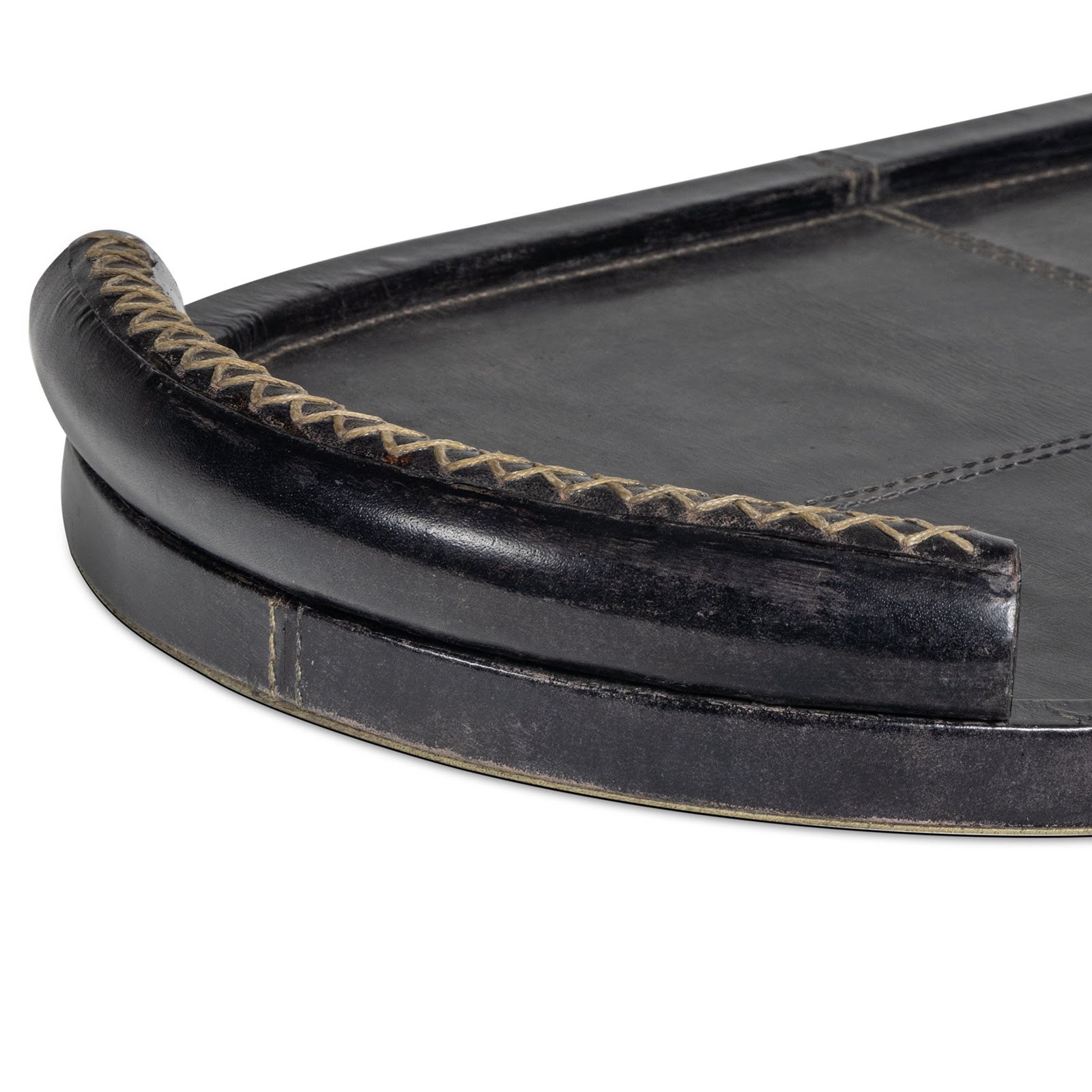 Forte Leather Tray Oval (Black)