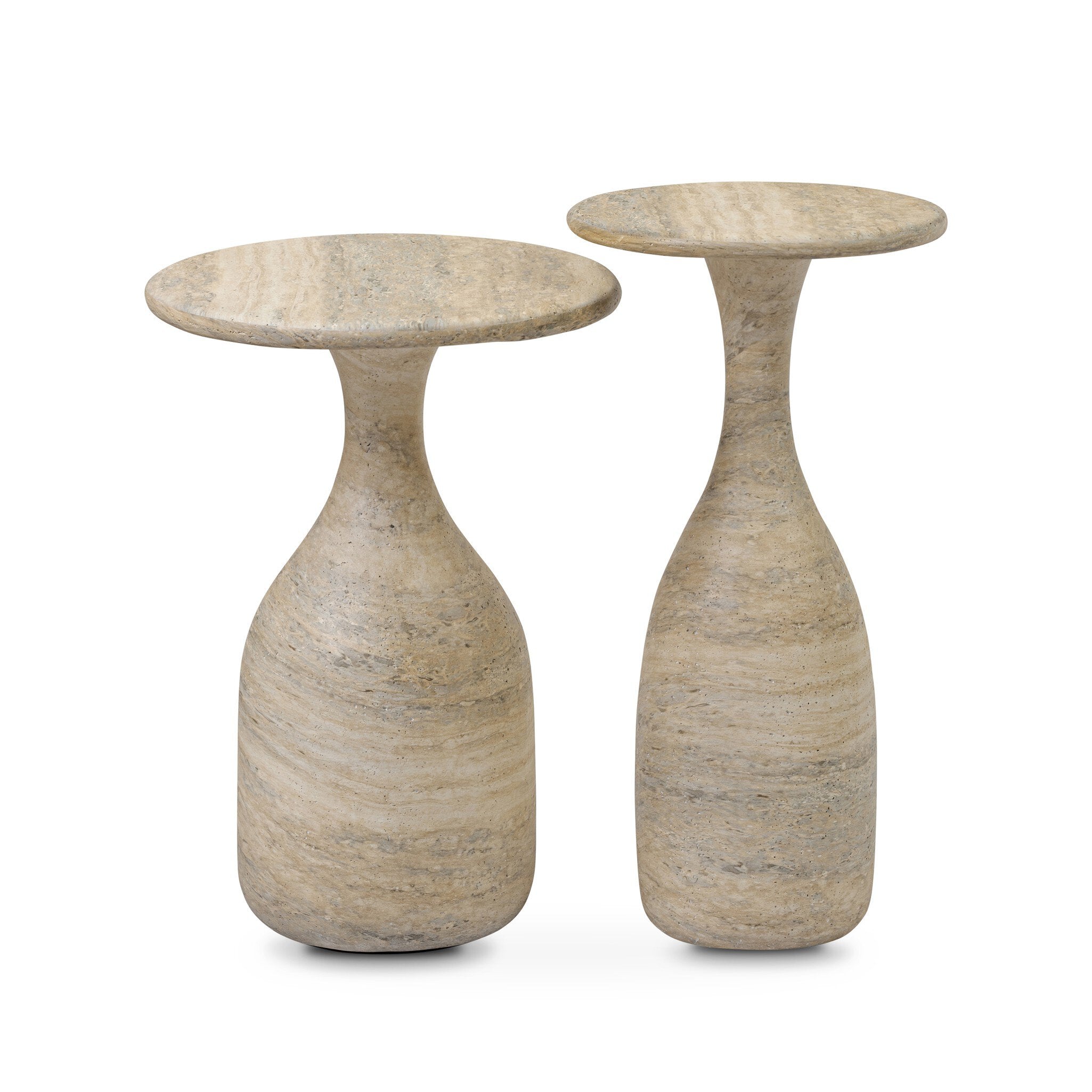 Cora Nesting End Tables - Textured Sandy Grey