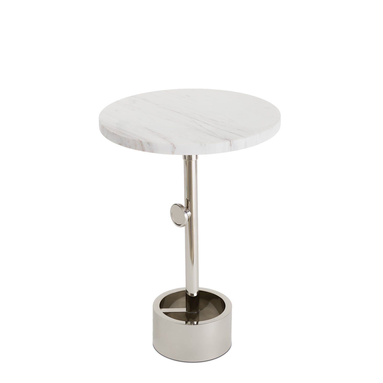 Myles Accent Table (Polished Nickel)