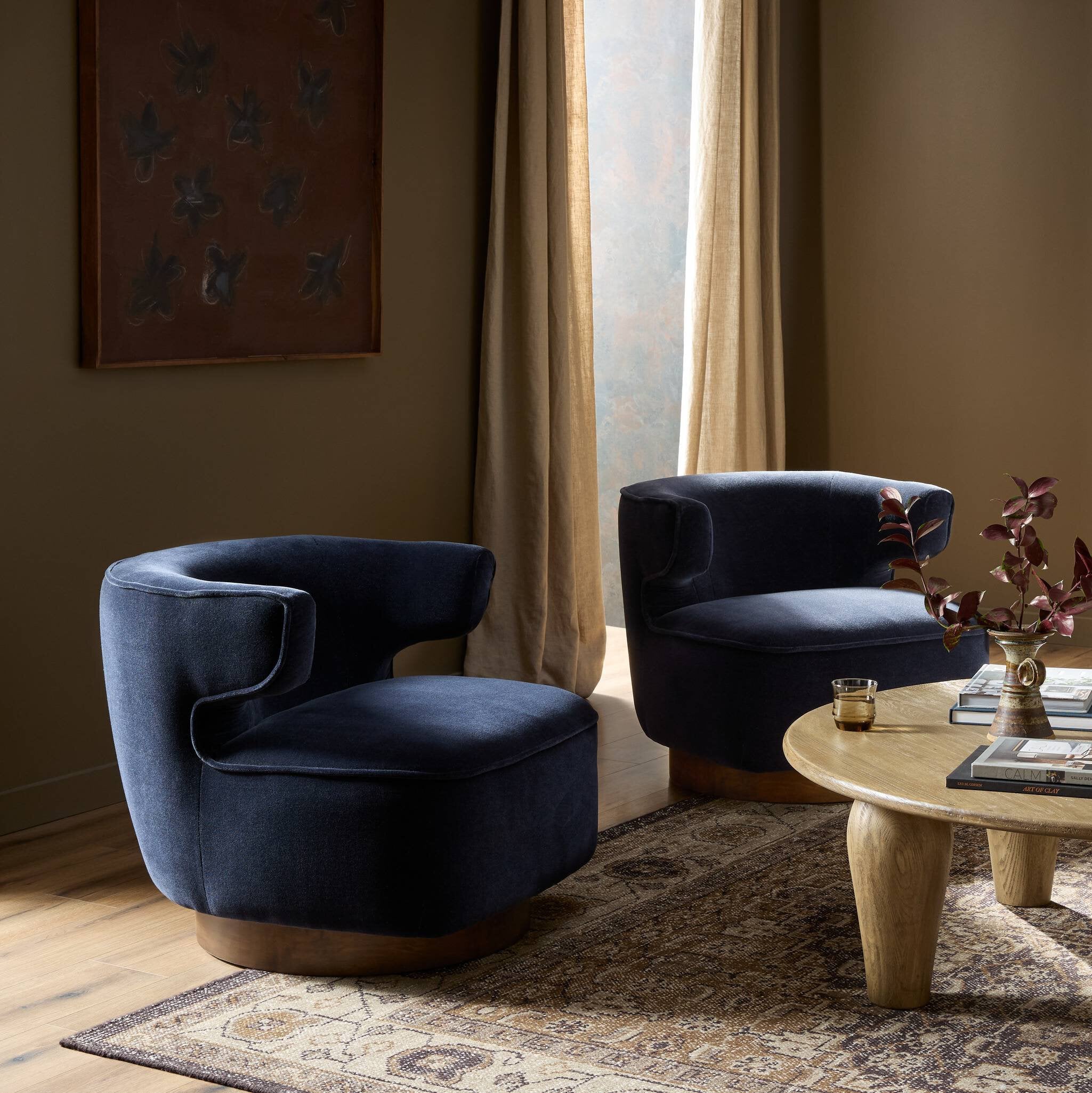 Dottie Swivel Chair - Monte Navy