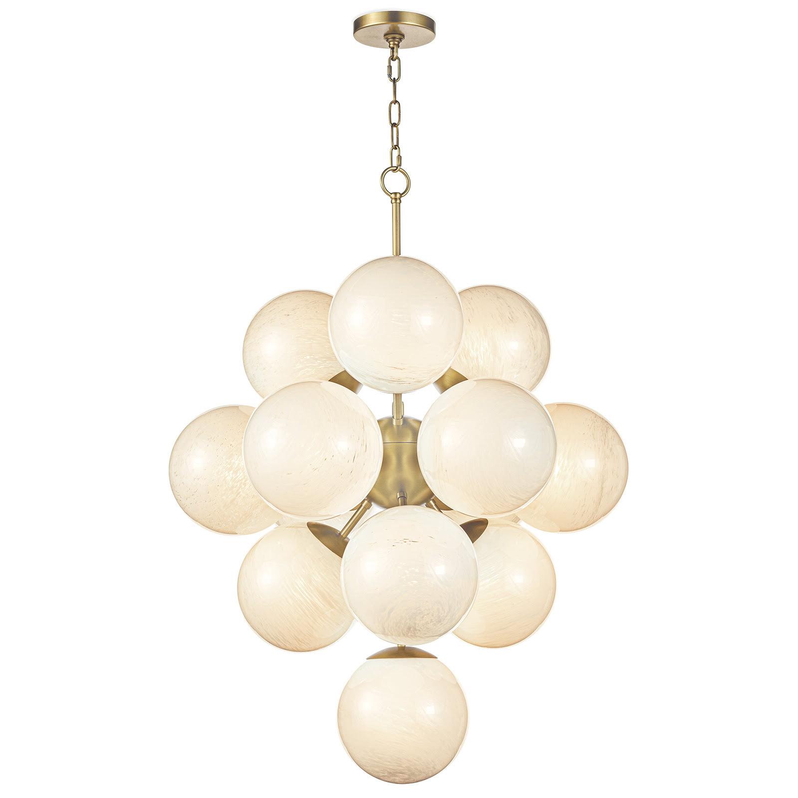 La Dame Chandelier (Swirl Glass Natural Brass)