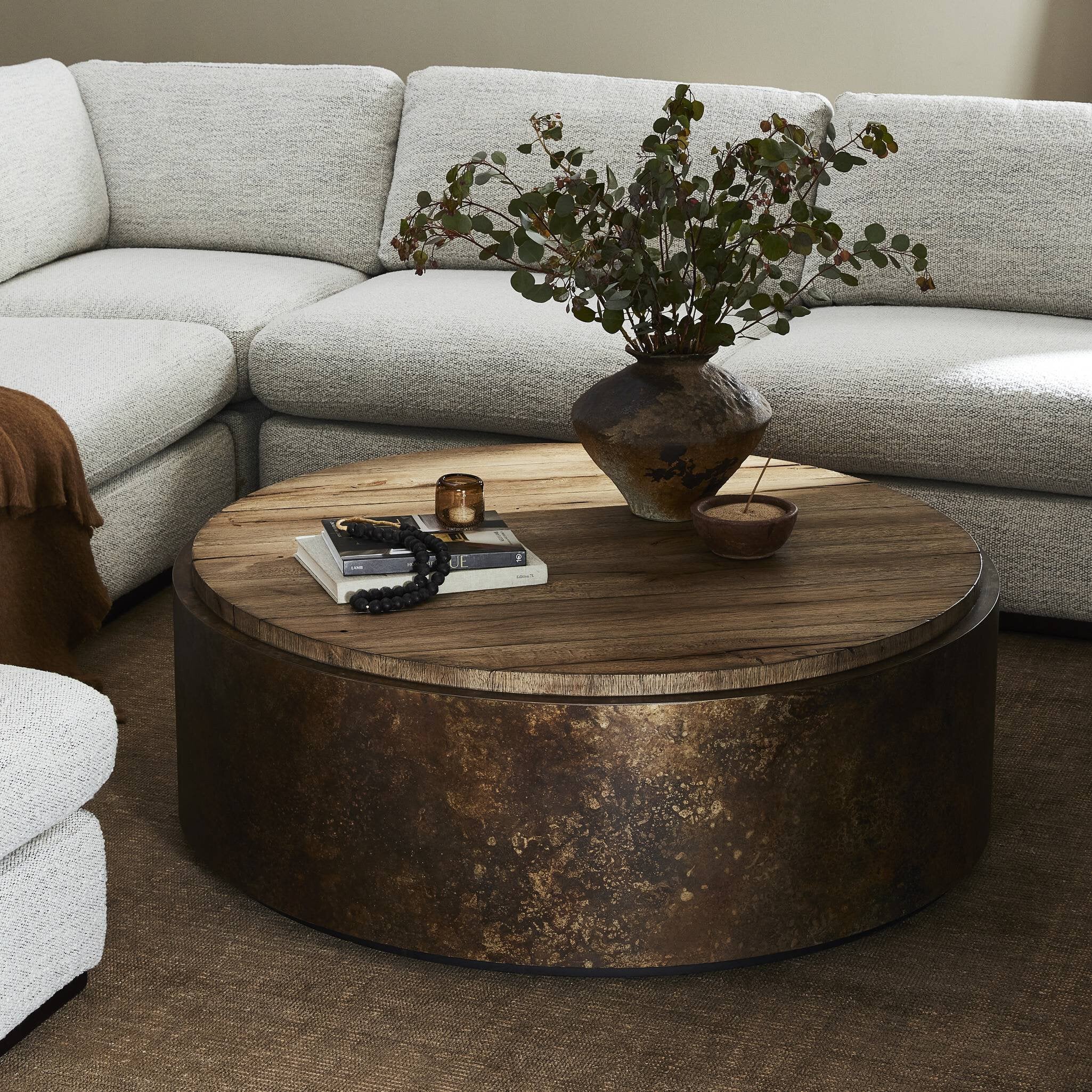 Kipp Coffee Table - Burnt Bleached Oak Resawn