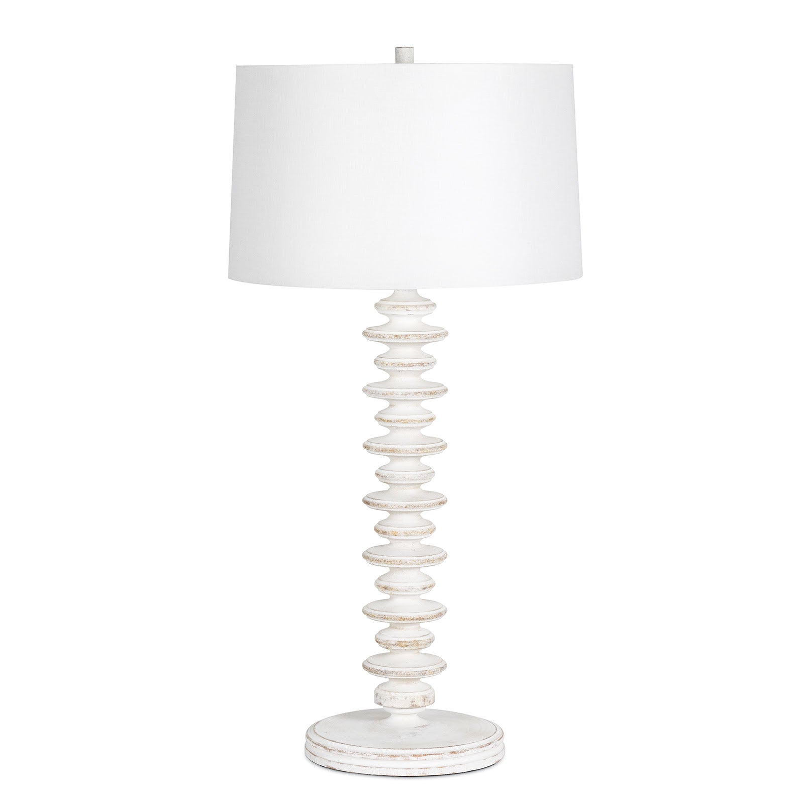 Fishbone Buffet Lamp (White Wash)