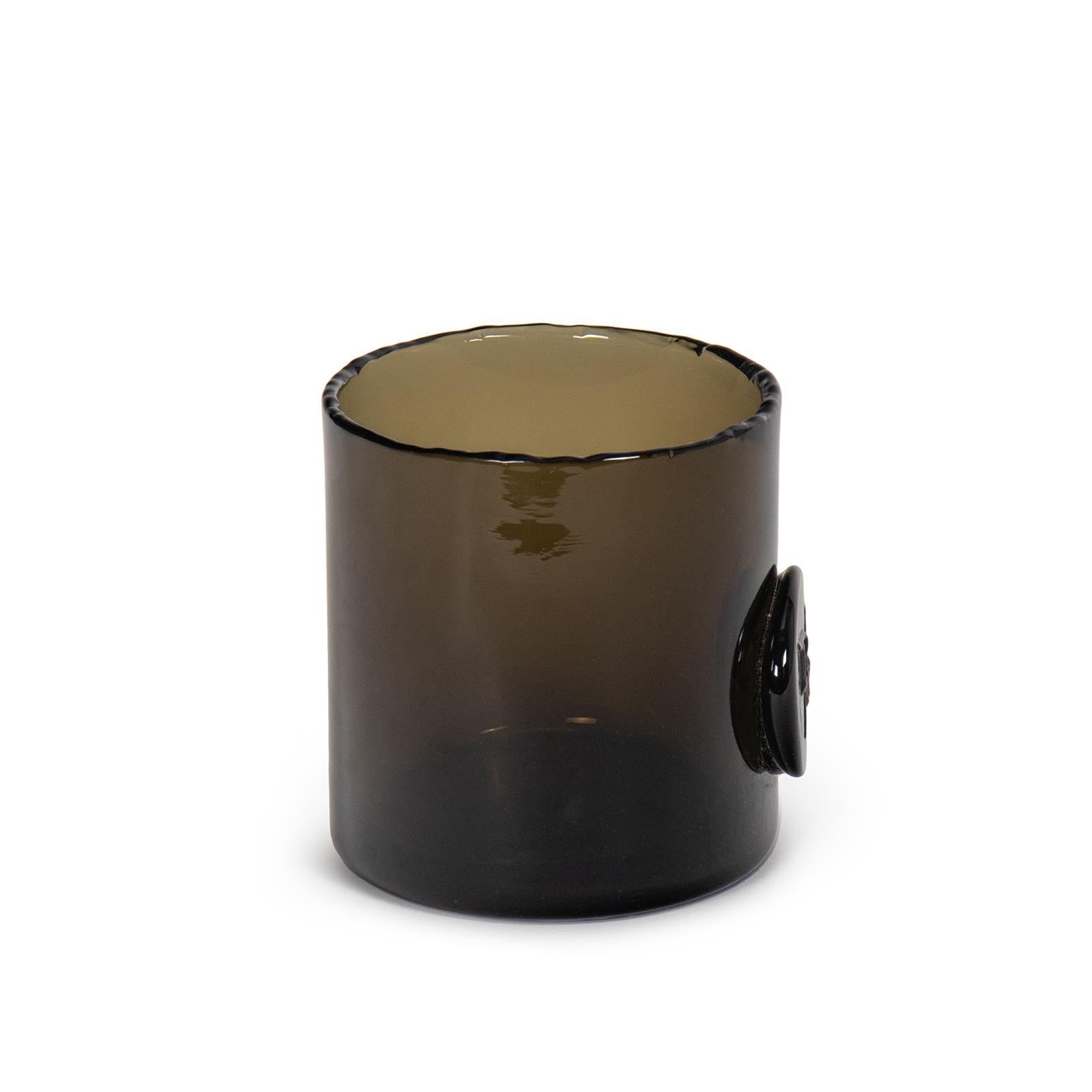 Monogram Glass Votive Small (Smoke)