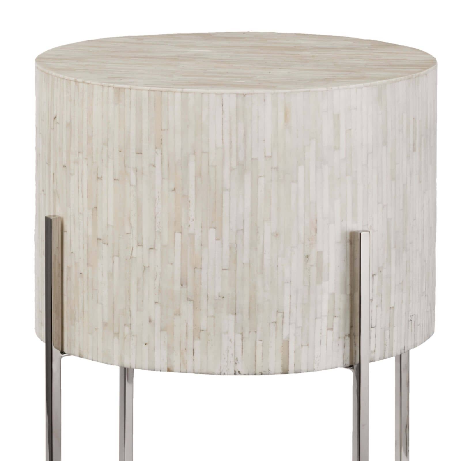 Bone Drum Table (Polished Nickel)