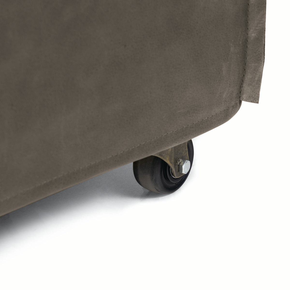 Rolling Leather Slipper Chair (Green)