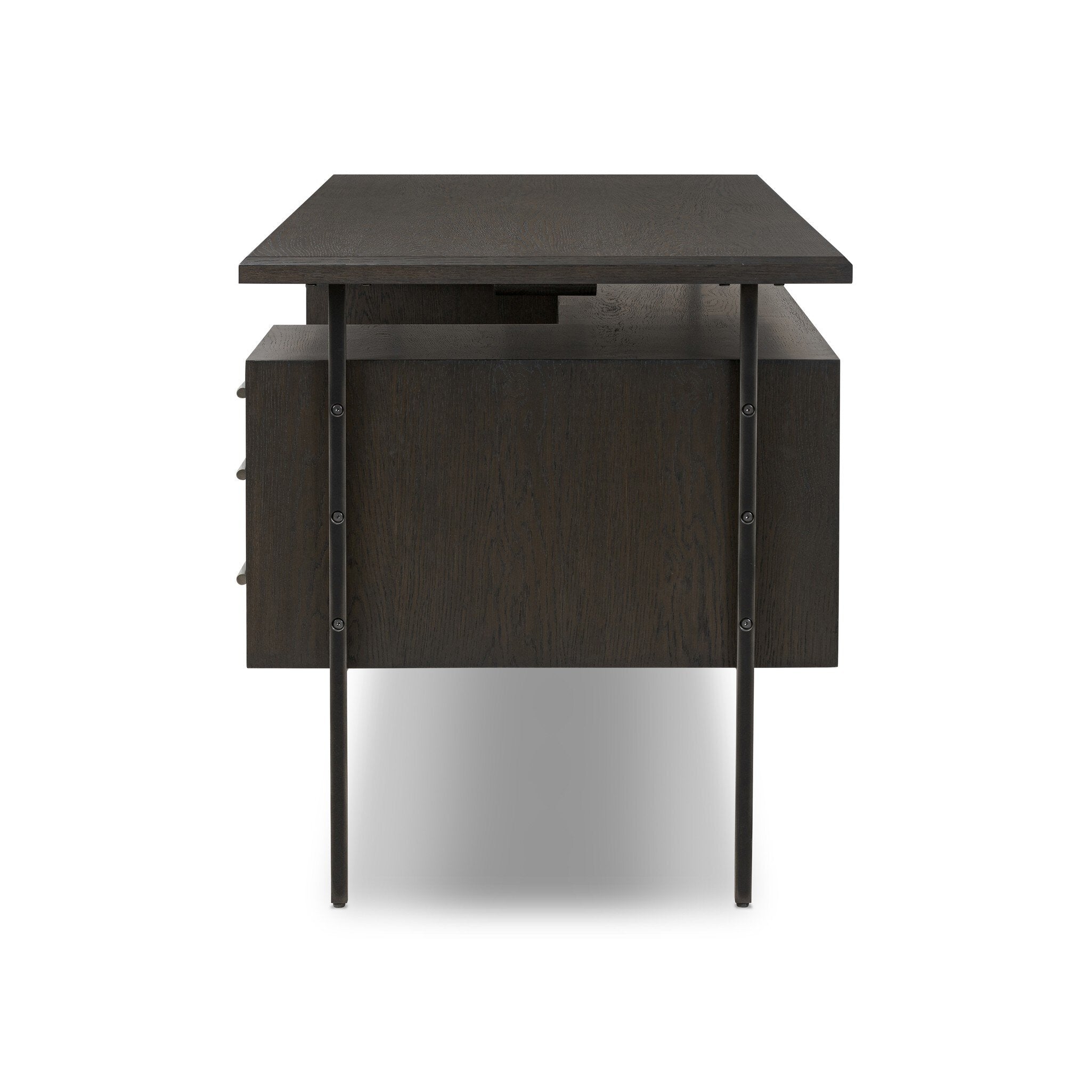 Lauren Desk - Charcoal Oak Resawn Veneer