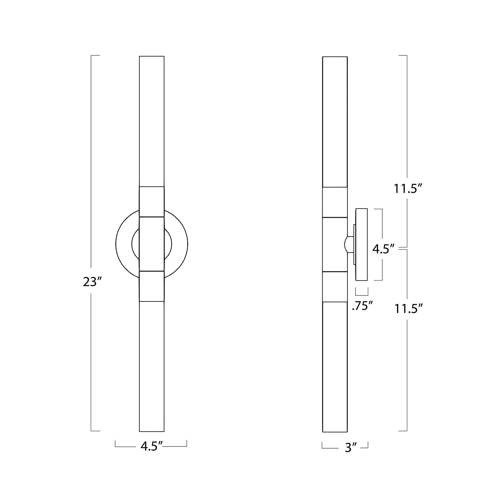 Wick Hilo Sconce (Natural Brass)