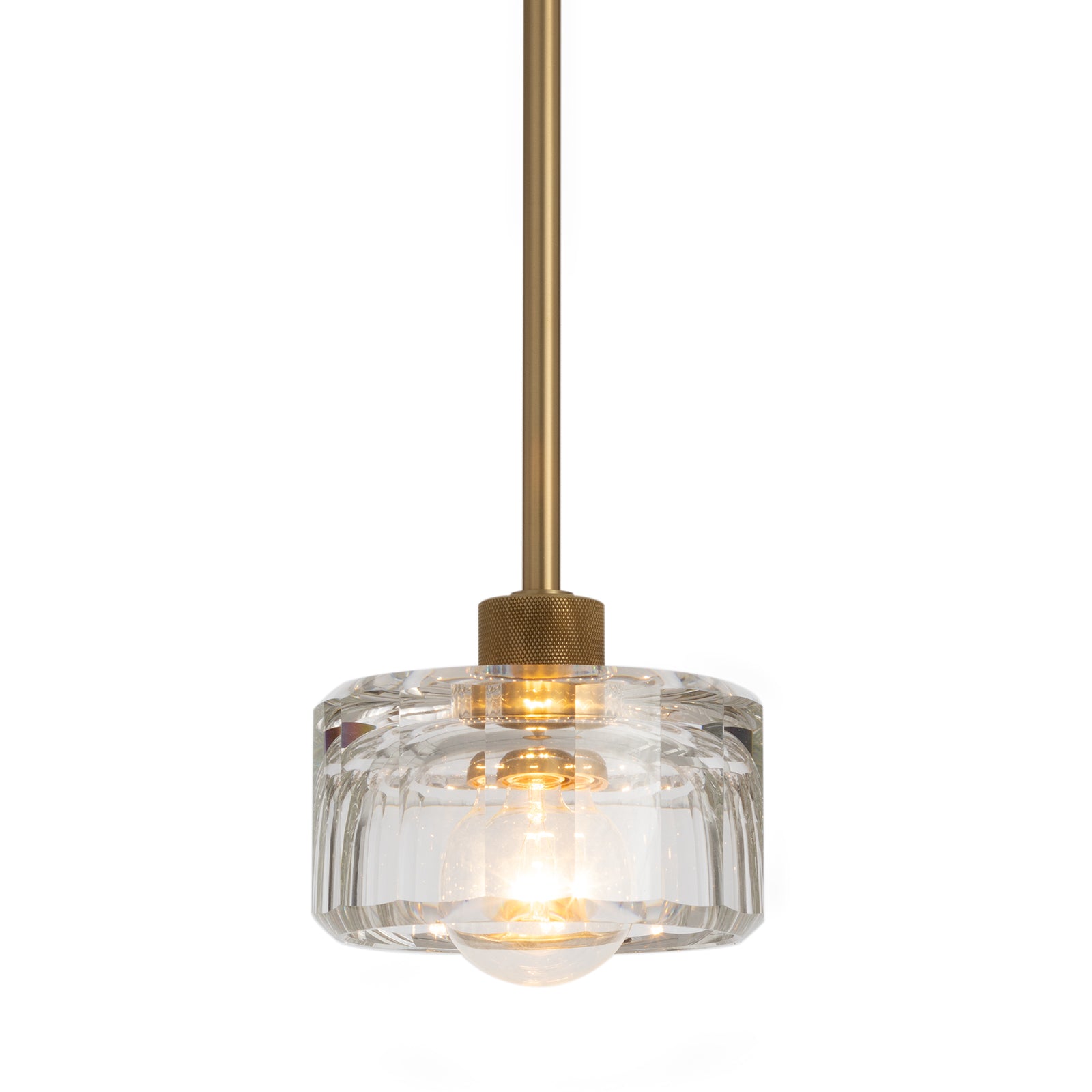 Bijoux Crystal Pendant (Natural Brass)