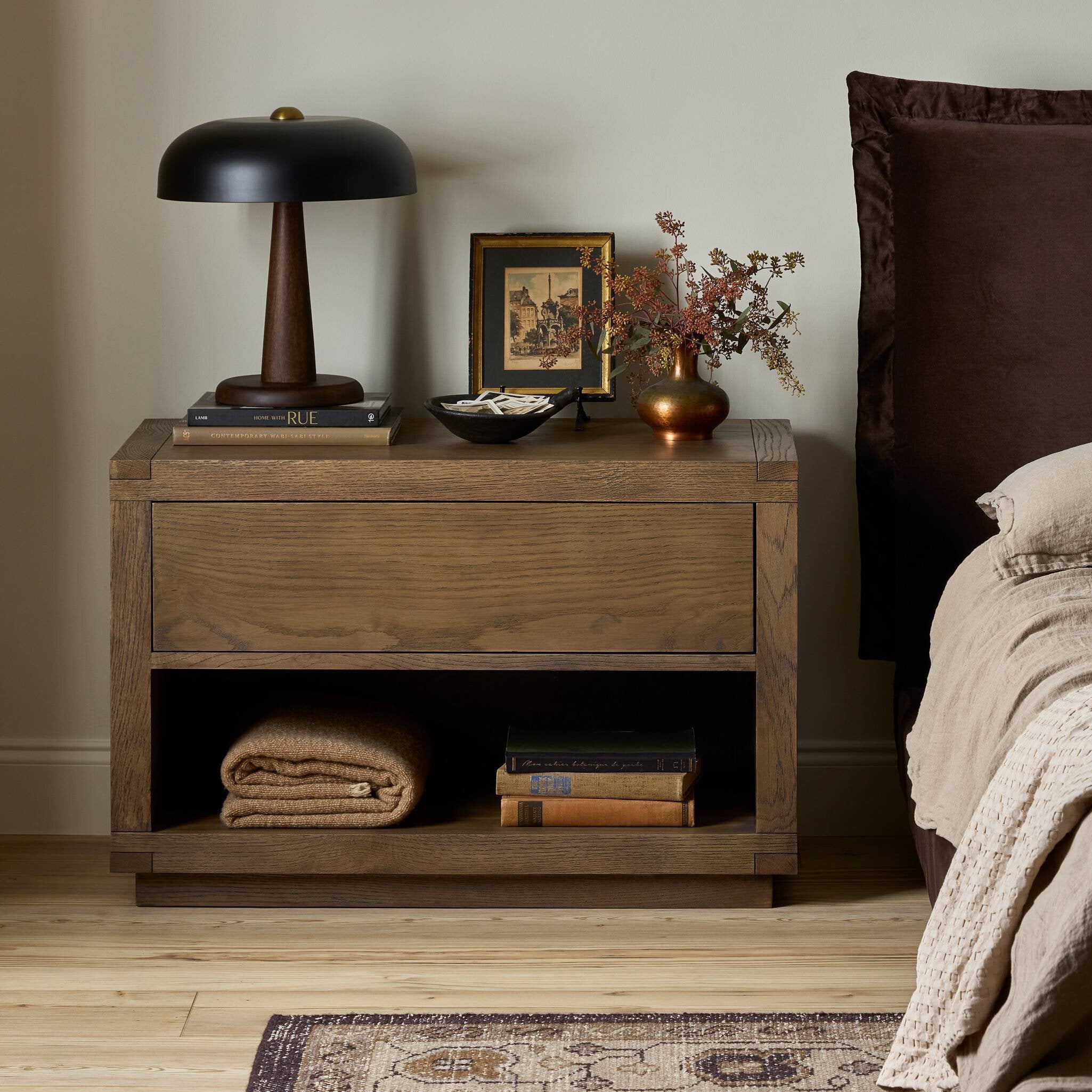 Warby Nightstand - Worn Oak Veneer