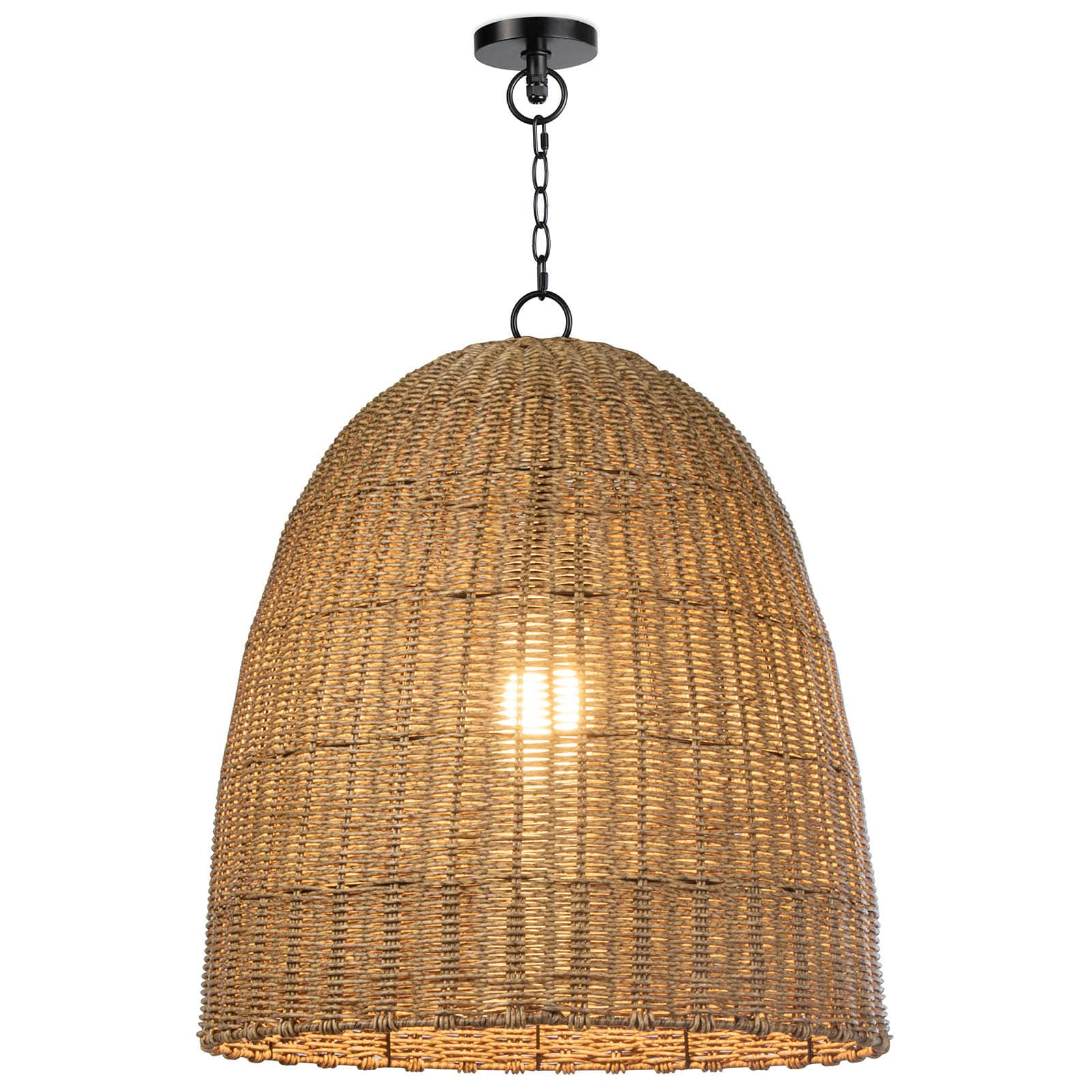 Beehive Outdoor Pendant Large (Weathered Natural)