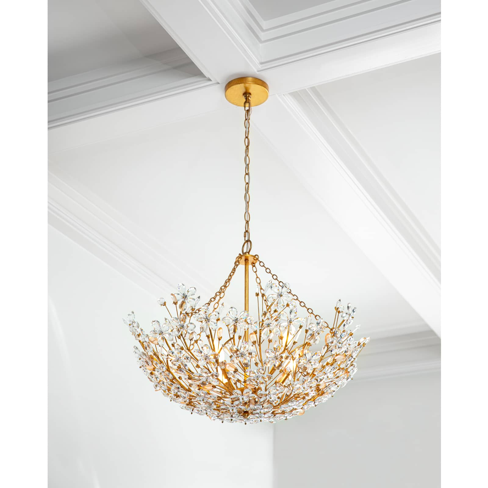 Cheshire Basin Chandelier (Gold Leaf)