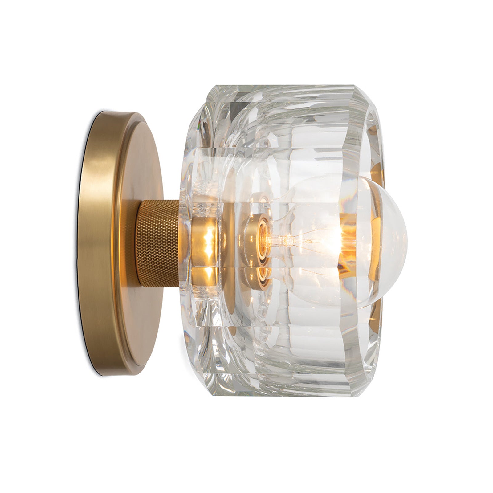 Bijoux Crystal Flush Mount (Natural Brass)