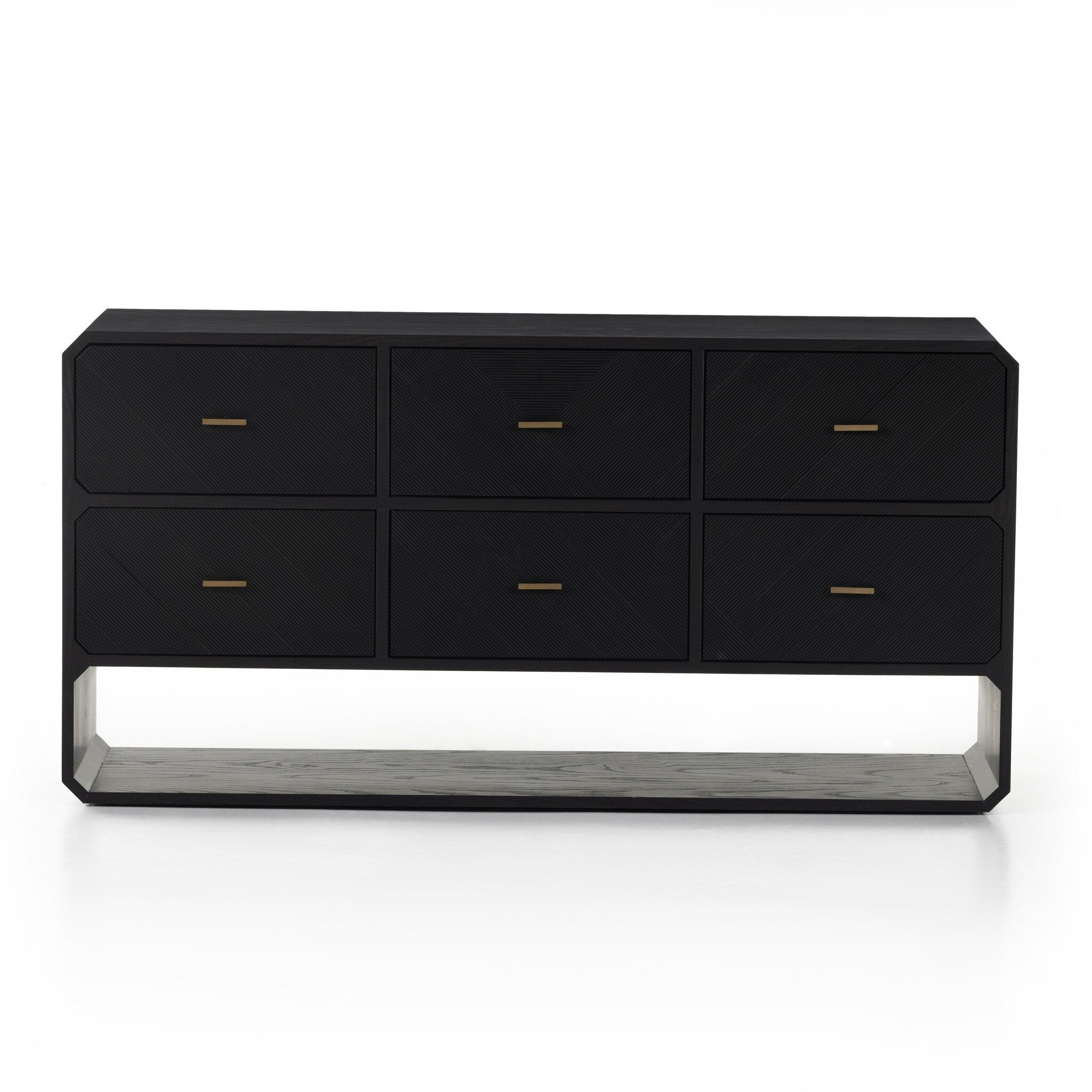 Caspian 6 Drawer Dresser - Black Ash