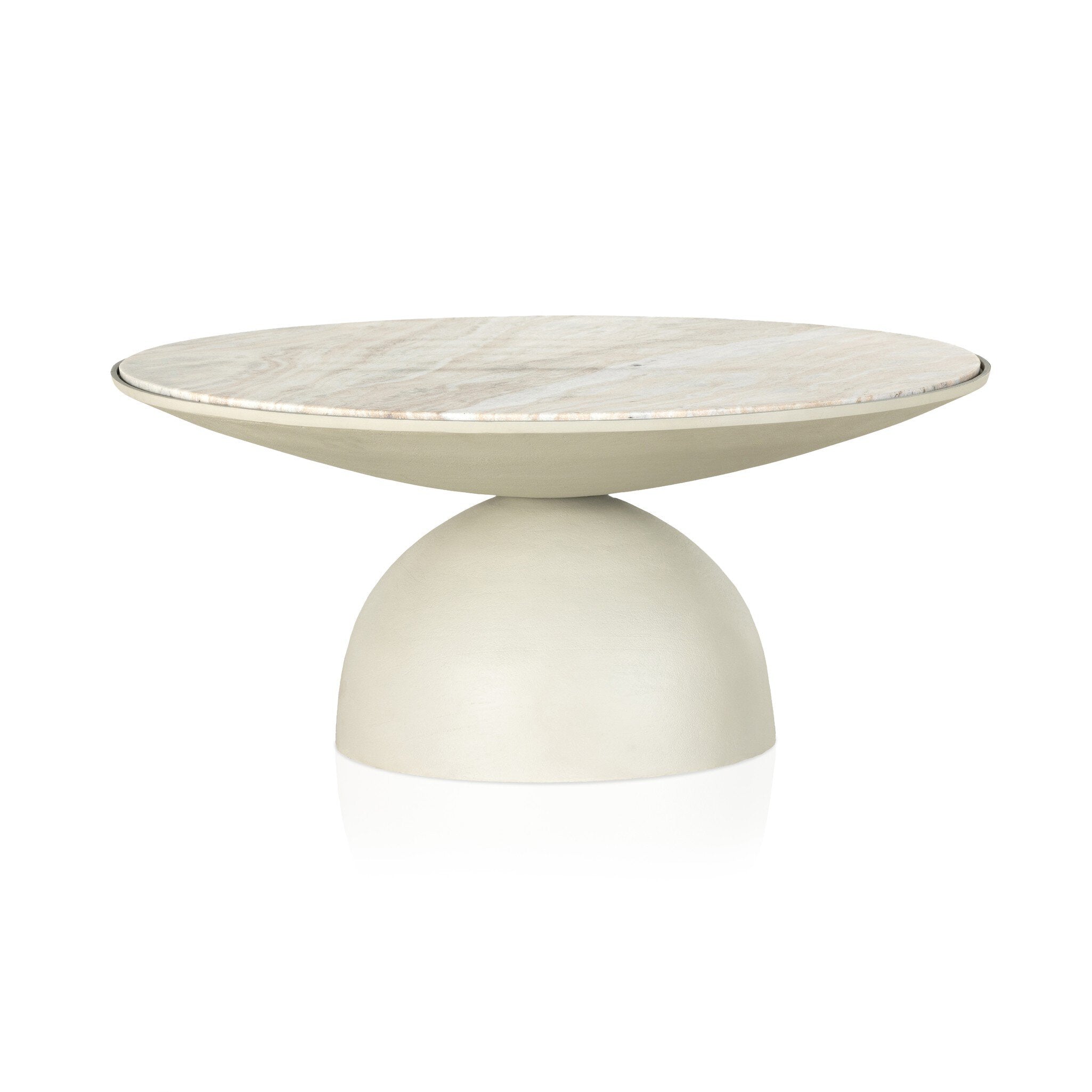 Corbett Coffee Table - Creamy Taupe Marble