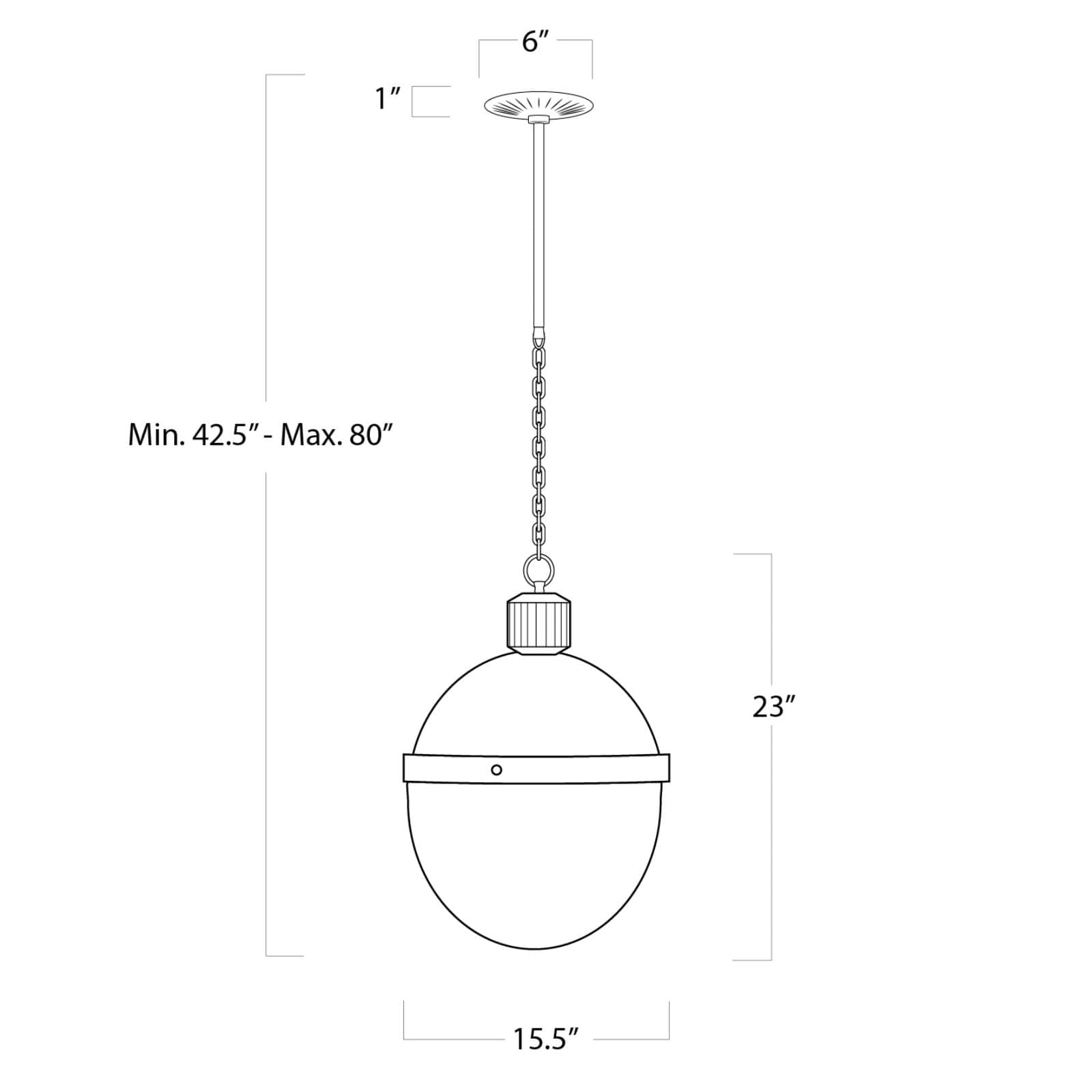 Otis Pendant Large (Natural Brass)