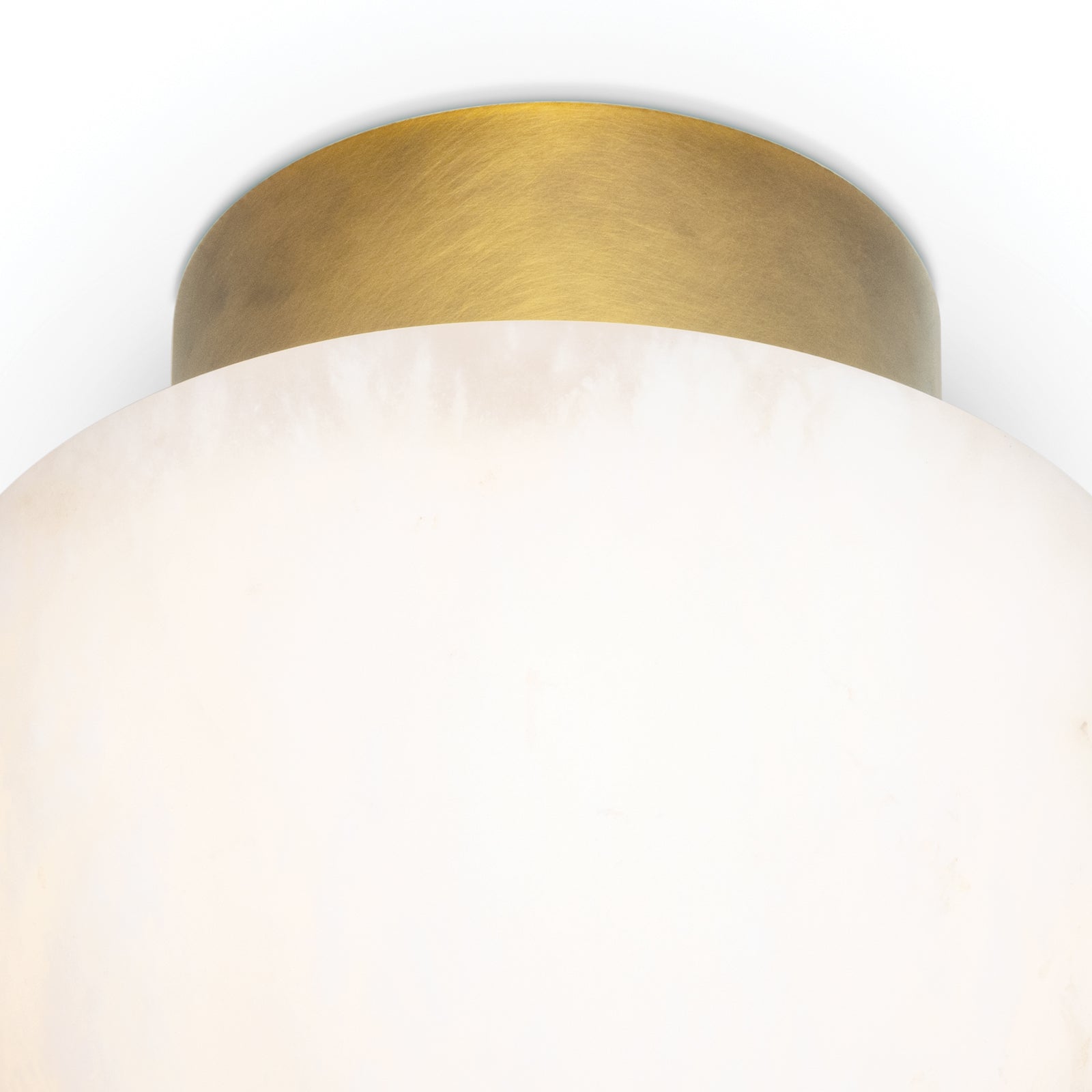 Parker Alabaster Flush Mount (Natural Brass)