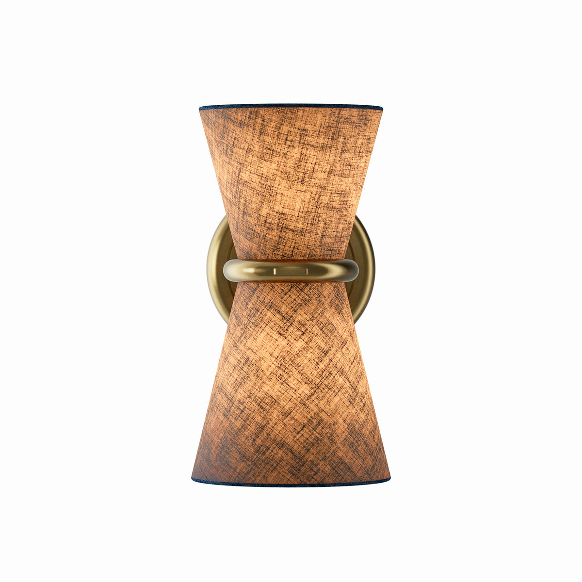 Gable Sconce (Antique Natural Brass with Storm Blue Shade)