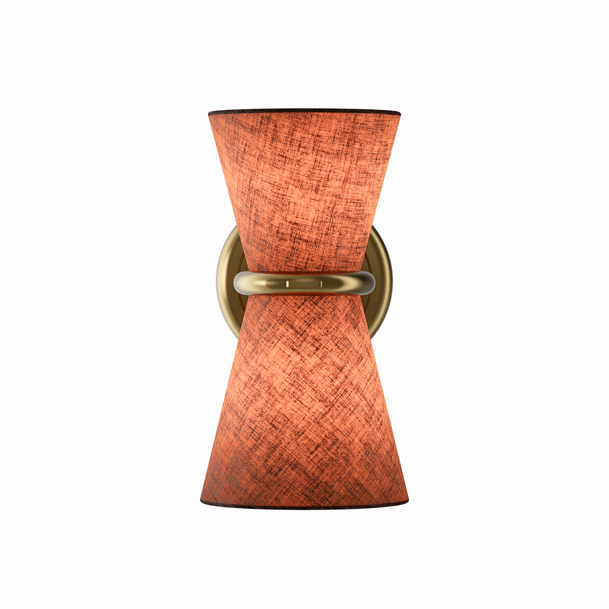 Gable Sconce (Antique Natural Brass with Russet Shade)