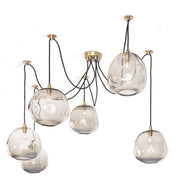Molten Spider Large With Smoke Glass (Natural Brass)