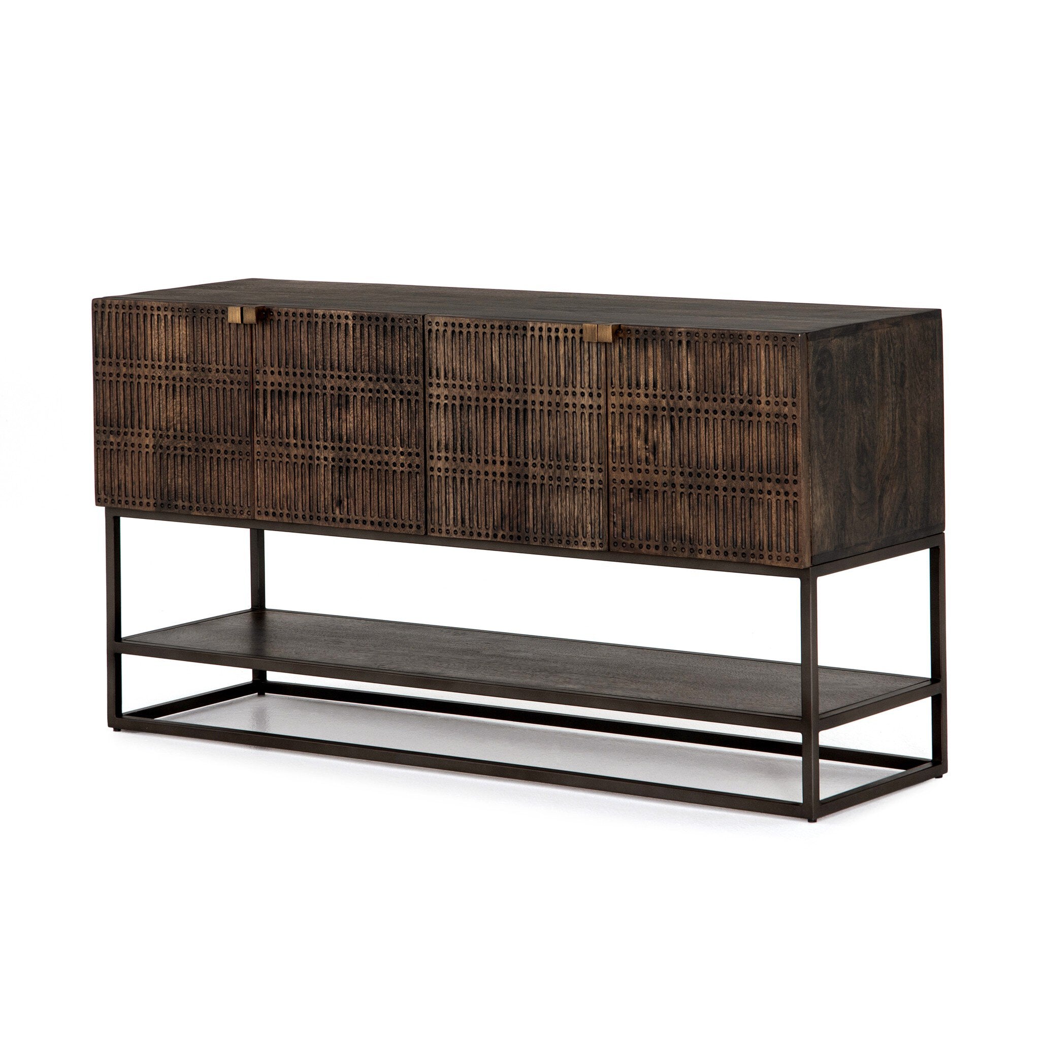 Kelby Small Media Cabinet - Vintage Brown