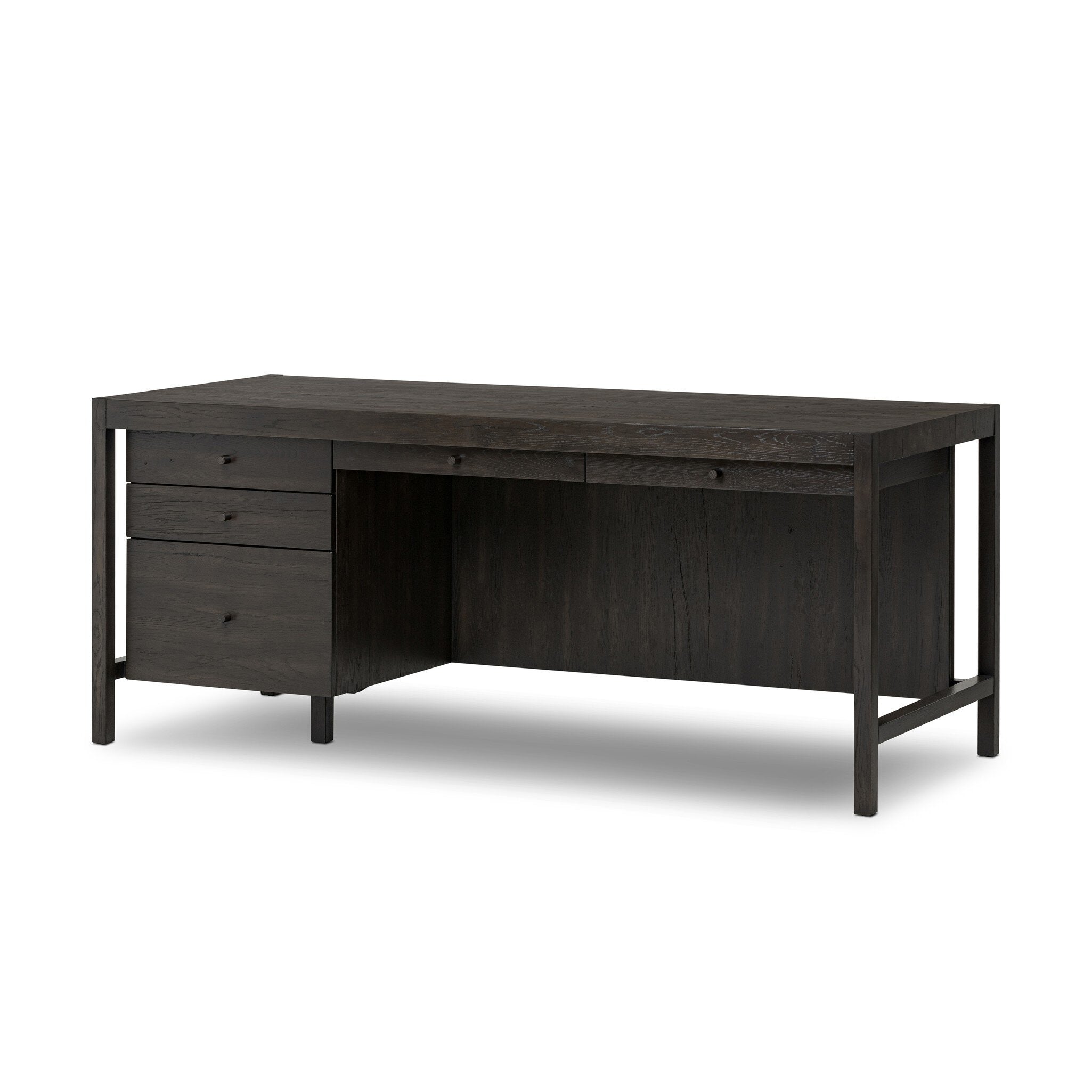 Suspension Desk - Smoked Black Veneer