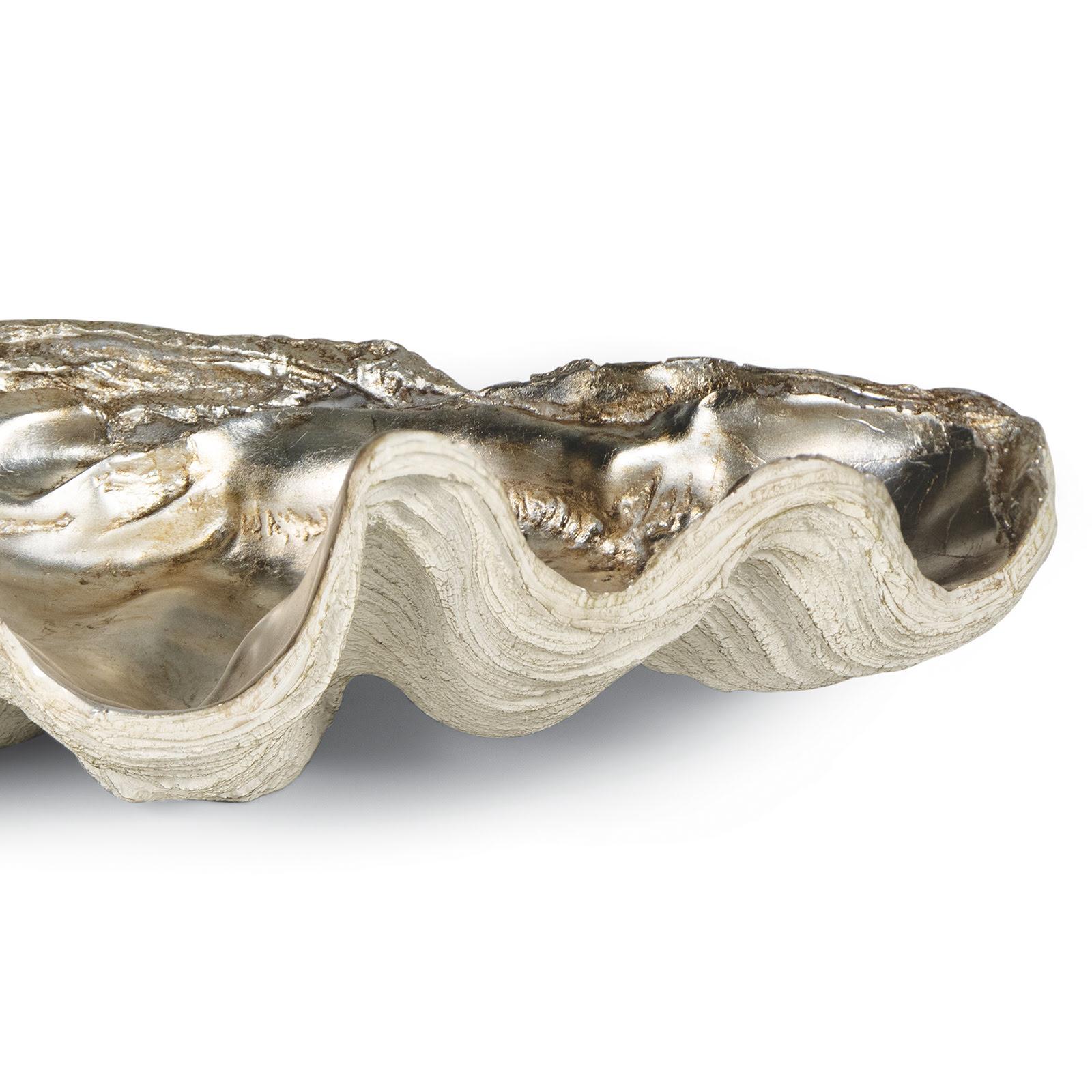 Clam Bowl Large (Ambered Silver Leaf)