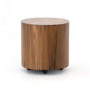 Hudson Round End Table - Natural Yukas Resin