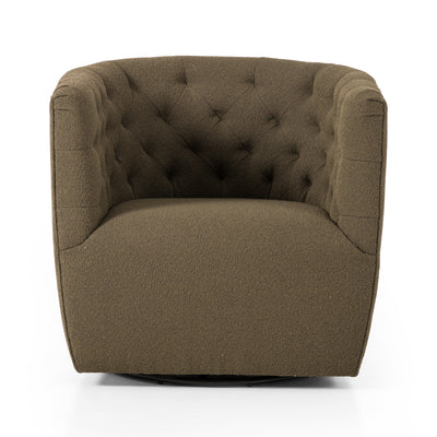 Hanover Swivel Chair - Fiqa Boucle Olive