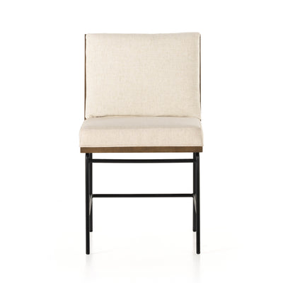 Crete Dining Chair - Savile Flax w/ Brown Frame