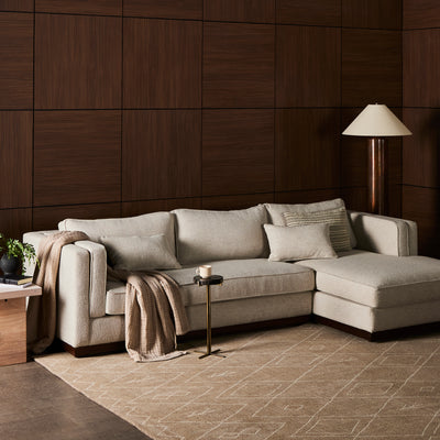 Lawrence 2-PC Sectional w/ Chaise - Nova Taupe (RAF)