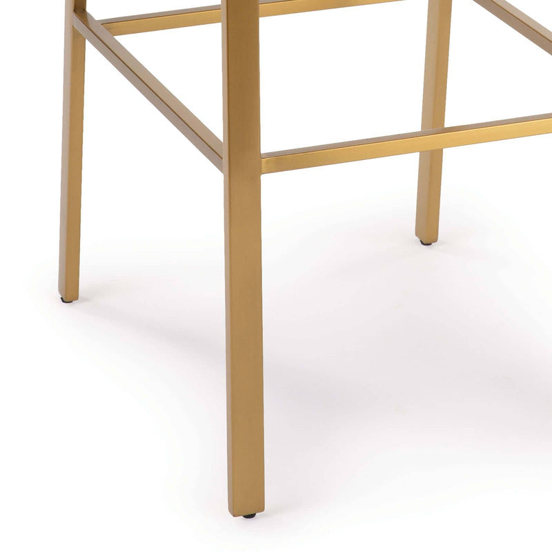 Chantal Leather Bar Stool (Cappuccino)