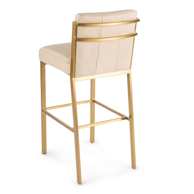 Chantal Leather Bar Stool (Cappuccino)