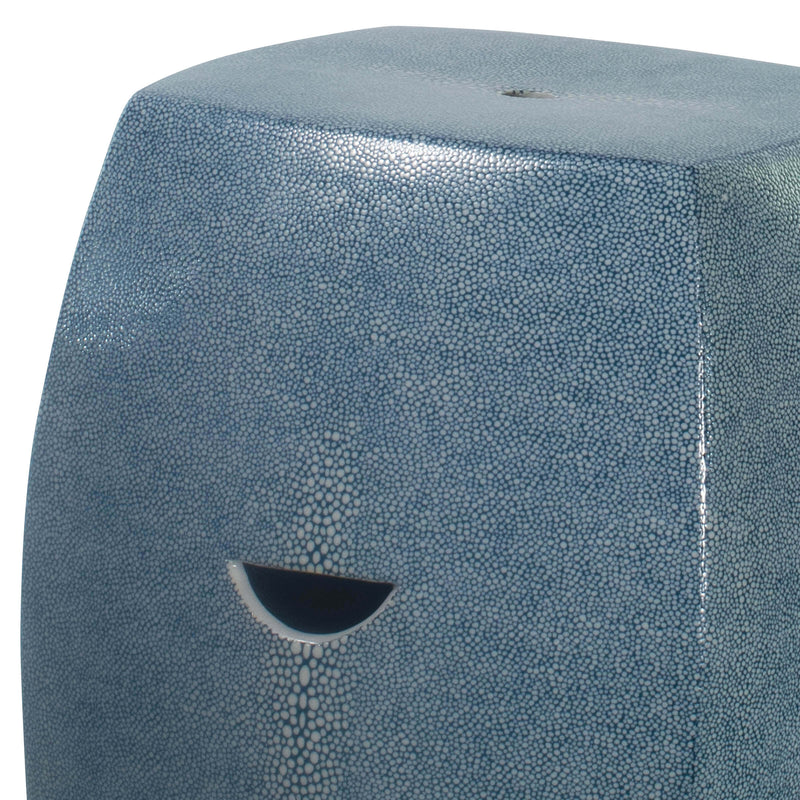 Presley Ceramic Garden Stool (Indigo)