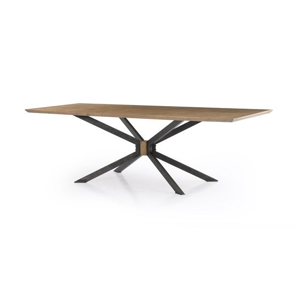 Spider Dining Table - Bright Brass Clad