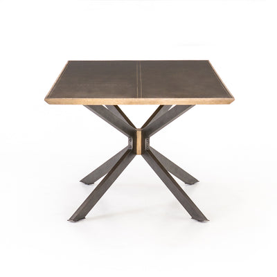 Spider Dining Table - Bright Brass Clad